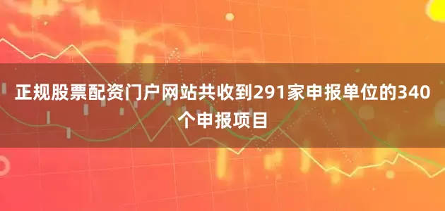正规股票配资门户网站共收到291家申报单位的340个申报项目